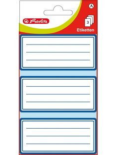 Herlitz iskolai etikett 9 db kék keretes (00830240)