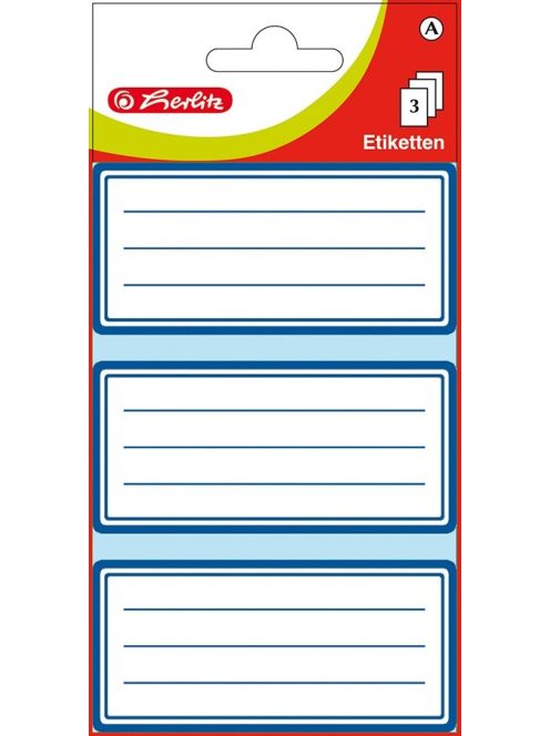 Herlitz iskolai etikett 9 db kék keretes (00830240)