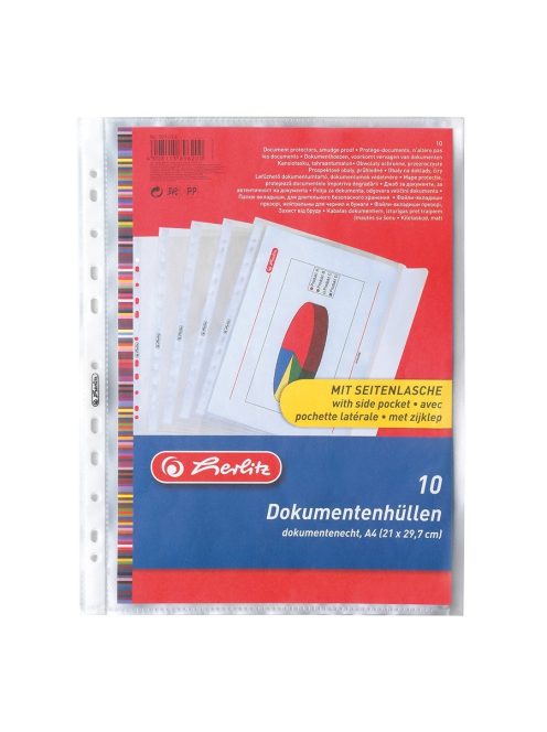 Herlitz lefűzhető dokumentumtartó A4/10 db (05896204)