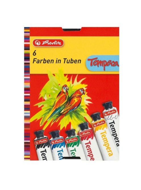Herlitz tempera tubusos, 6 szín, 6 x 16 ml (08643041)