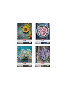 Spirálfüzet A5 / 80 lap Flower vonalas (09542895)