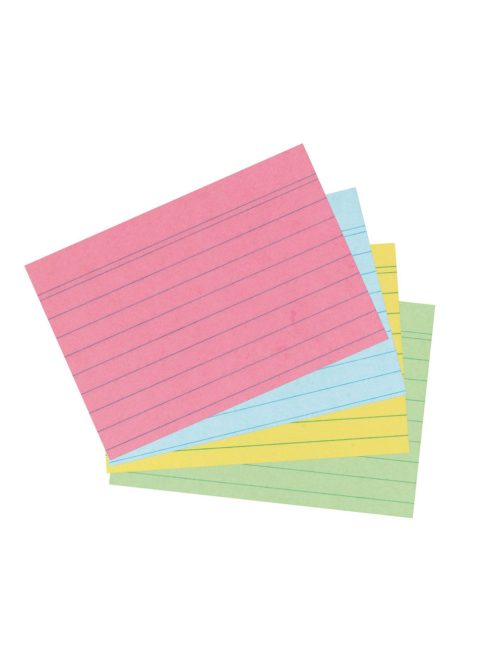 Kartotékkártya A6 / 200 ív, vonalas, többszínű (10836211)