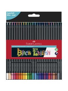   Színes ceruza készlet 24db-os Black Edition fekete test FABER-CASTELL (116424)