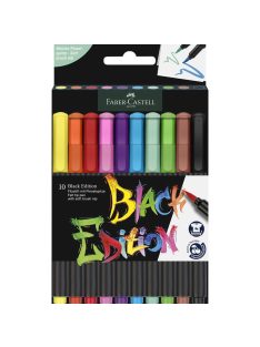   Faber-Castell Filctoll készlet 10db-os Black Edition fekete test 2023 (116451)