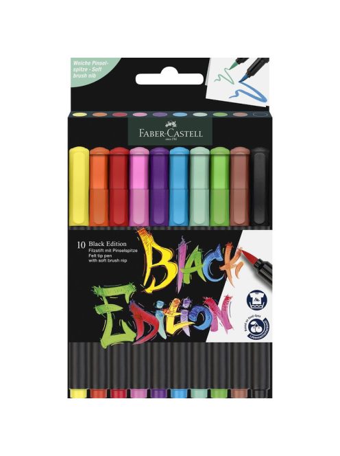 Faber-Castell Filctoll készlet 10db-os Black Edition fekete test 2023 (116451)