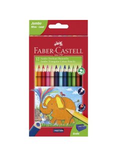   Színes ceruza készlet 12db-os háromszögletű Jumbo FABER-CASTELL (116501)
