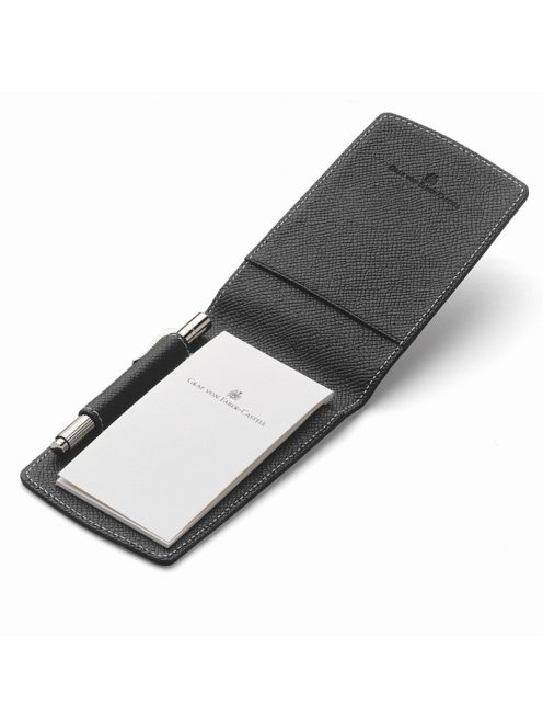 Graf von Faber-Castell bőr jegyzettartó toll hellyel, fekete, rücs.  (118891)