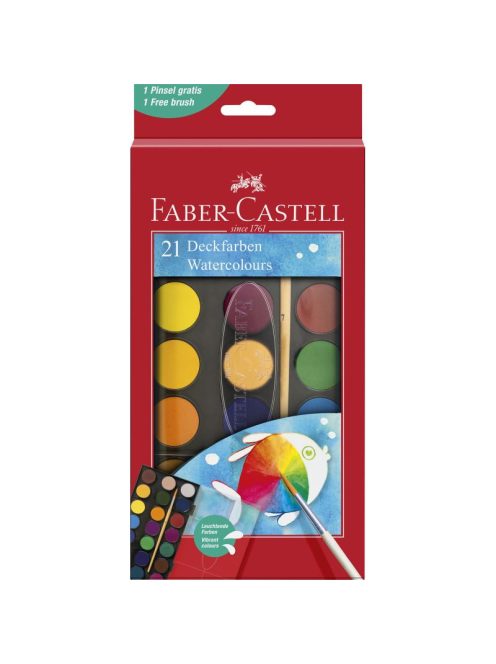 Faber-Castell Vízfesték készlet 21db-os 30mm korongokkal (125027)