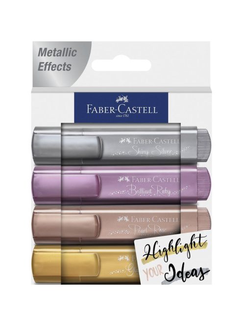 Faber-Castell - Szövegkiemelő készlet 4db-os 1546 metál 2021 (154623)