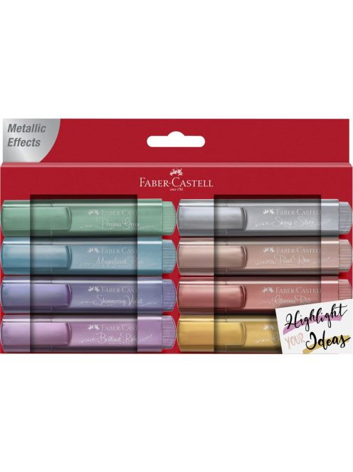 Faber-Castell - Szövegkiemelő készlet 8db-os 1546 metál 2021 (154689)