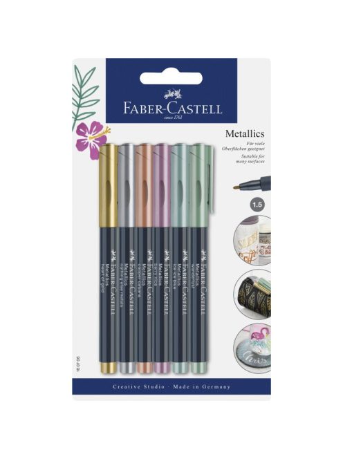 Art and Graphic filctoll készlet 6db-os CREATIVE STUDIO 1,5mm metál (160706)