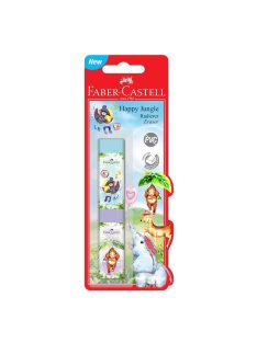   Radír 2db-os pvc mentes VIDÁM DZSUNGEL BL. FABER-CASTELL (188737)