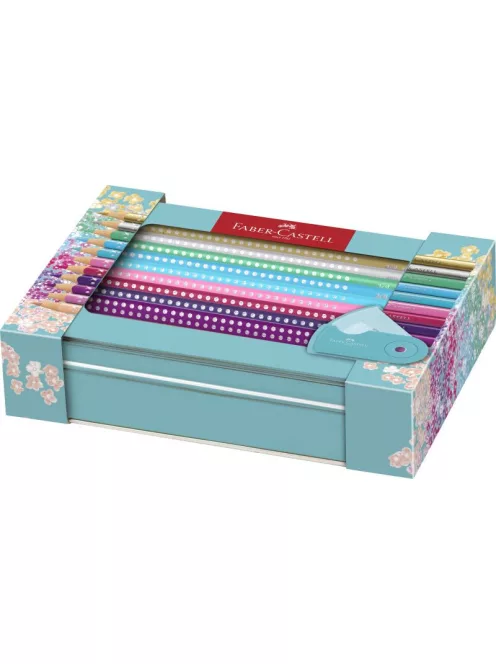 Faber-Castell színes ceruza szett SPARKLE 20 db + SLEEVE hegyező fém dobozban (201641)