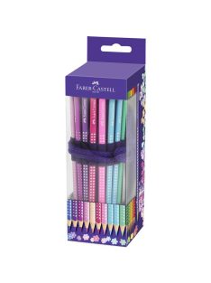   Színes ceruza készlet 20db-os SPARKLE + SPARKLE lila grafitceruza + SLEEVE mini hegyező tekercses tolltartóban FABER-CASTELL (201738)