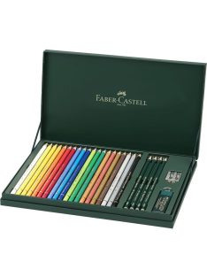   Faber-Castell - Színes ceruza készlet 20db-os POLYCHROMOS  +kiegészítők fa dobozban (210051)