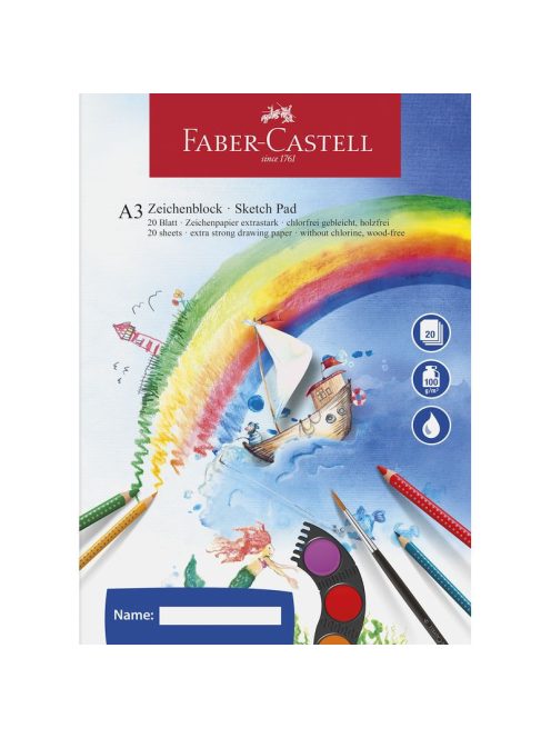 Rajzfüzet A/3 100gr 20ív FABER-CASTELL (212048)