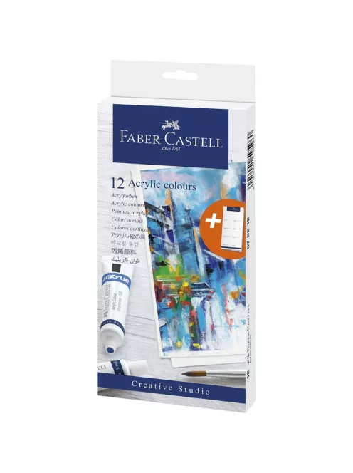 Faber-Castell - Akril festék készlet 12db-os papír dobozban (12x20ml.) (379212)