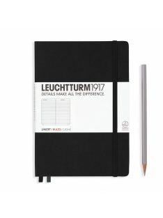 LEUCHTTURM1917 Medium A5 vonalas lapos NOTEBOOK, black