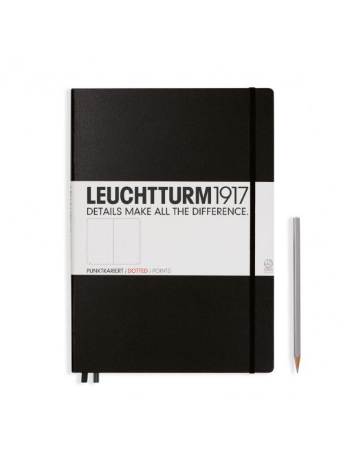LEUCHTTURM1917 Master Classic pontozott lapos A4, black