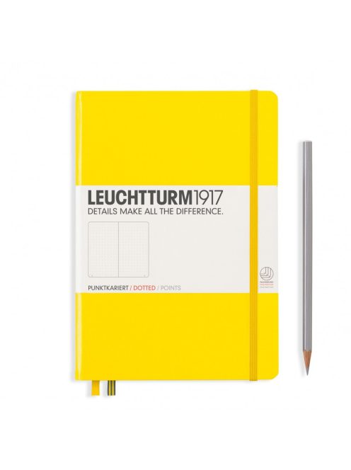 LEUCHTTURM1917 Medium A5 pontozott lapos NOTEBOOK, lemon