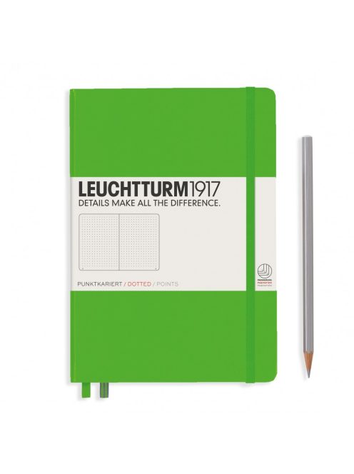 LEUCHTTURM1917 Medium A5 pontozott lapos NOTEBOOK, fresh green