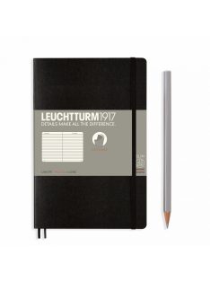   LEUCHTTURM1917 Paperback B6+ vonalas SOFTCOVER notebook, black