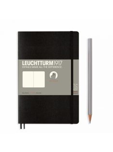   LEUCHTTURM1917 Paperback B6+ pontozott lapos SOFTCOVER notebook, black