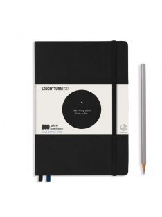   LEUCHTTURM1917 Bauhaus edition - A5 Medium pontozott lapos, black