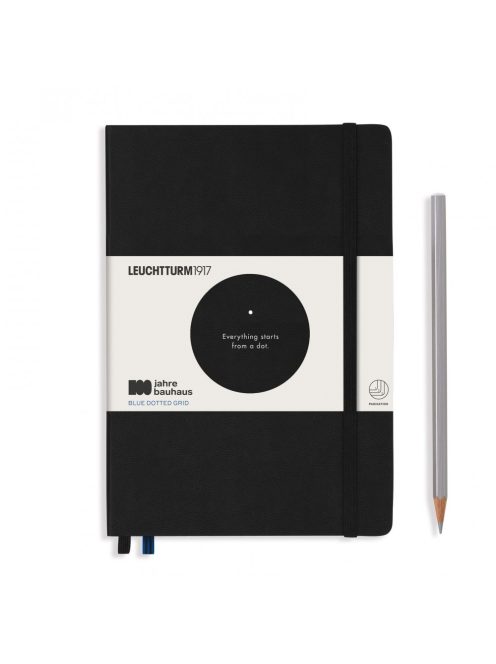 LEUCHTTURM1917 Bauhaus edition - A5 Medium pontozott lapos, black