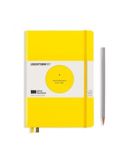   LEUCHTTURM1917 Bauhaus edition - A5 Medium pontozott lapos, lemon