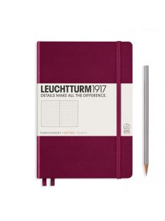 LEUCHTTURM1917 Medium A5 pontozott lapos NOTEBOOK, port red