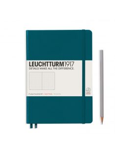   LEUCHTTURM1917 Medium A5 pontozott lapos NOTEBOOK, pacific green