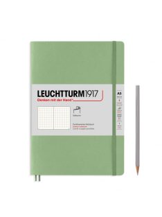   LEUCHTTURM1917 Medium A5 pontozott lapos SOFTCOVER notebook, sage