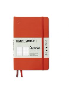   LEUCHTTURM1917 Outlines notebook pontozott lapos B6+, Signal Orange