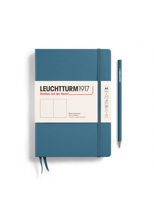 LEUCHTTURM1917 Medium A5 sima lapos NOTEBOOK, stone blue
