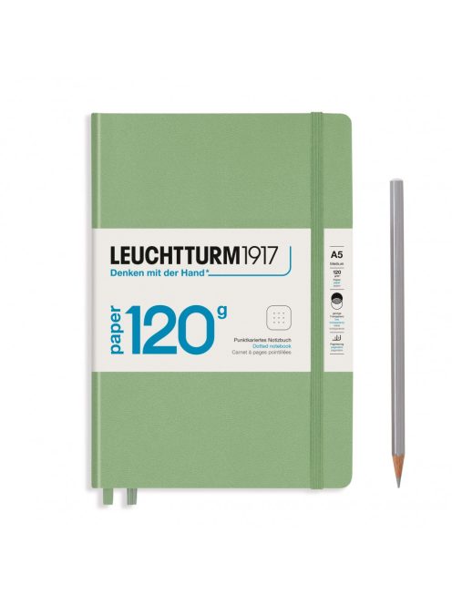 LEUCHTTURM1917 Medium Edition 120g A5 pontozott lapos NOTEBOOK, sage