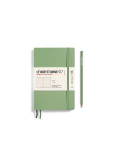   LEUCHTTURM1917 Paperback B6+ pontozott lapos SOFTCOVER notebook, sage