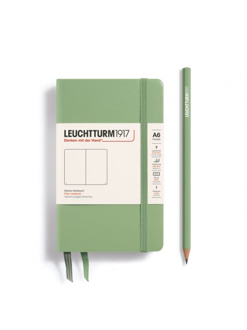 LEUCHTTURM1917 A6 Pocket sima lapos NOTEBOOK, Sage