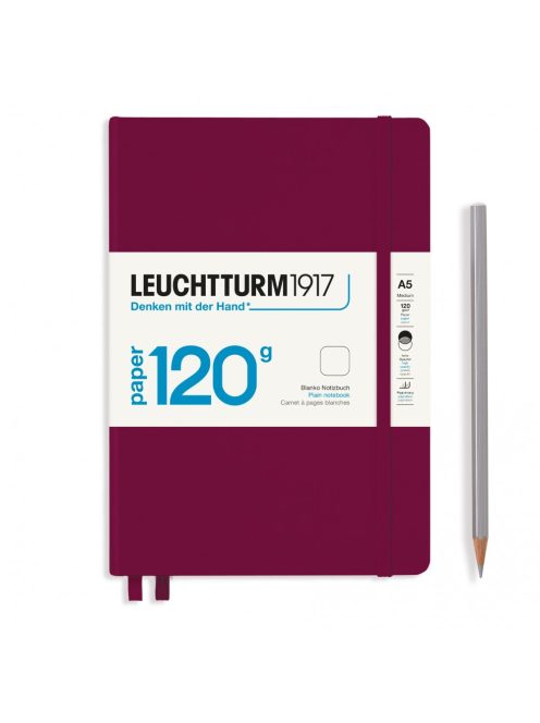 LEUCHTTURM1917 Medium Edition 120g A5 sima lapos NOTEBOOK, port red