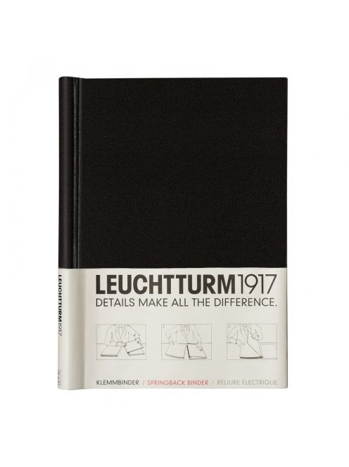 LEUCHTTURM1917 Springback Binder A5 álló, 150 lapos, fekete