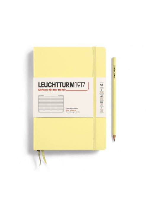 LEUCHTTURM1917 Medium A5 vonalas lapos NOTEBOOK, vanilla