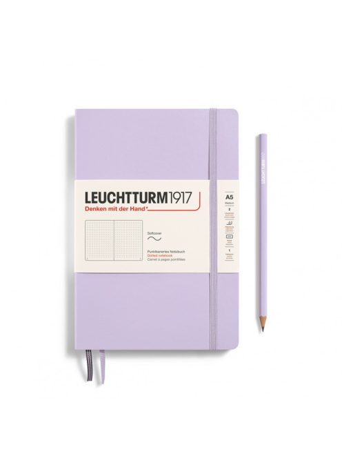 LEUCHTTURM1917 Medium A5 pontozott lapos SOFTCOVER notebook, lilac