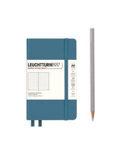 LEUCHTTURM1917 A6 Pocket pontozott lapos NOTEBOOK, kőkék