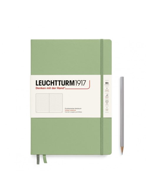 LEUCHTTURM1917 Composition B5 pontozott lapos NOTEBOOK, kemény borító, zsálya
