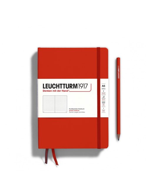 LEUCHTTURM1917 Medium A5 pontozott lapos NOTEBOOK, fox red