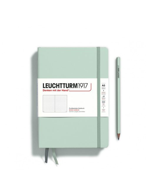 LEUCHTTURM1917 Medium A5 pontozott lapos NOTEBOOK, mint green