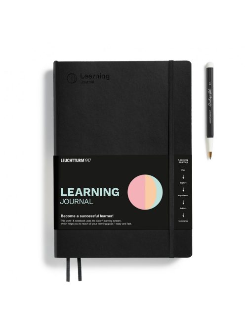 LEUCHTTURM1917 Learning Journal SOFTCOVER B5, fekete, Angol nyelvű