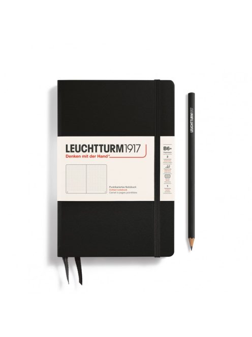 LEUCHTTURM1917 Hardcover B6+ négyzetrácsos notebook, black