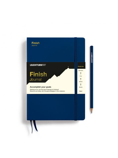 LEUCHTTURM1917 Finish Journal A5, Navy, Angol nyelvű