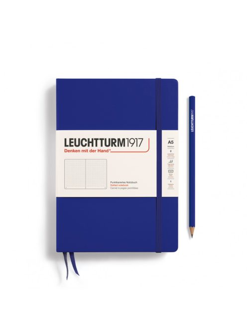 LEUCHTTURM1917 Medium A5 pontozott lapos NOTEBOOK, ink
